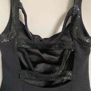 La ROK Black Sequin Cocktail Dress